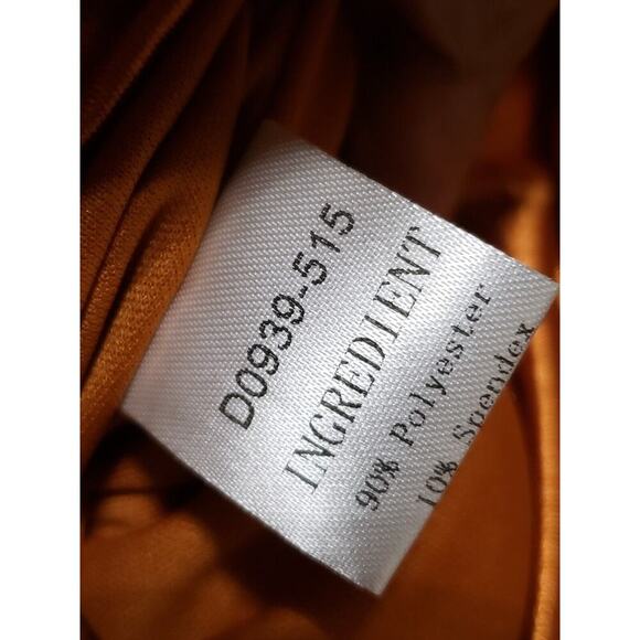 Rosedress Women's Gold Ruched Back Zip Spaghetti Rhinestone Knee Length Dress S - Picture 12 of 14